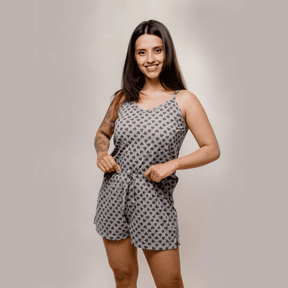 Short Doll Blusa Com Alcinhas