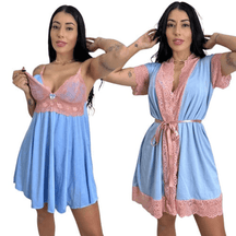 Camisola Amamentação Luxo + Robe