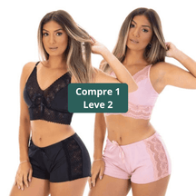 Kit 2 Pijamas Baby Dolls Microfibra