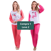 Kit 2 Pijamas Estampados Longos